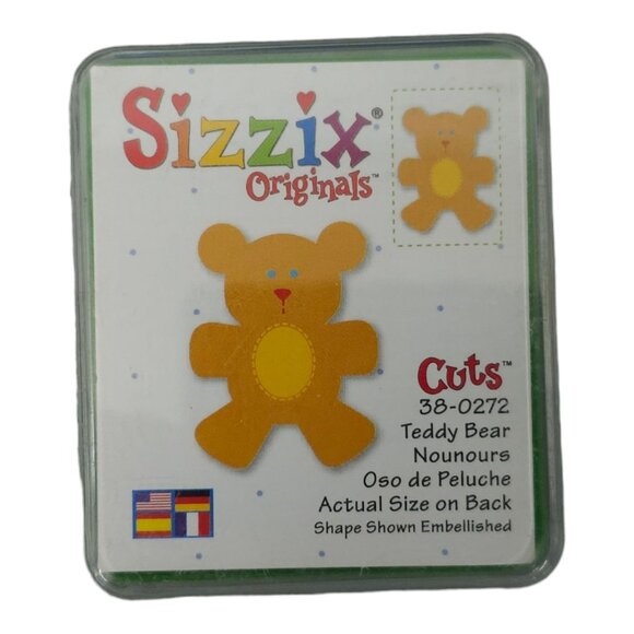 Sizzix Originals Small Green Die Lot Ladybug Dog Bunny Teddy Bear Paper Crafting - Picture 9 of 12